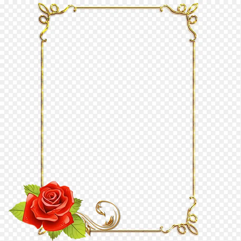 剪影 花园玫瑰 相框