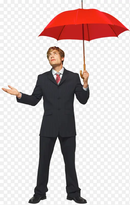 商务人士 剪影 雨伞