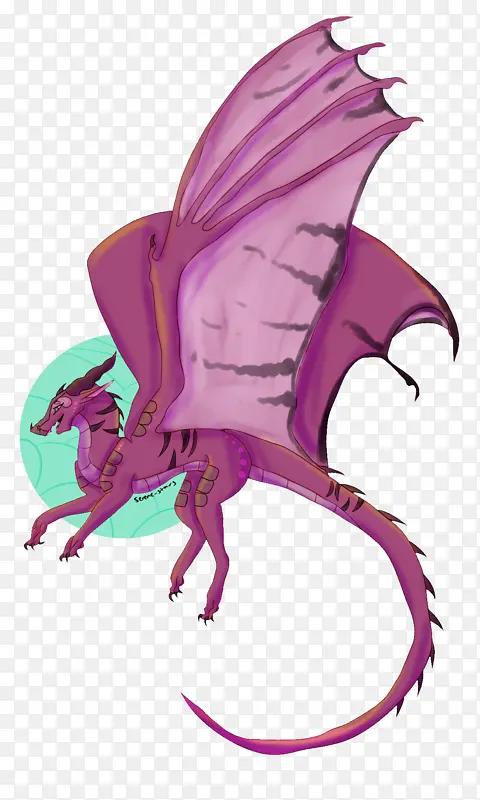 紫色 龙 翅膀