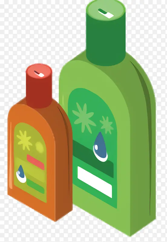 瓶子 绿色 液体