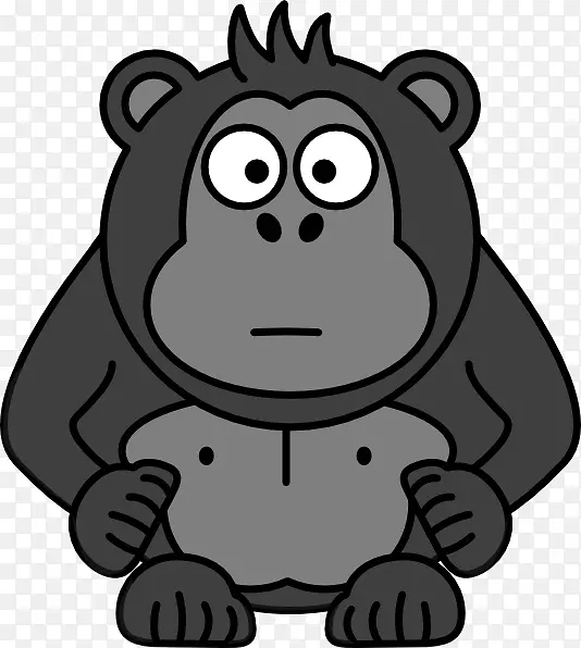 演示 跨河大猩猩 卡通