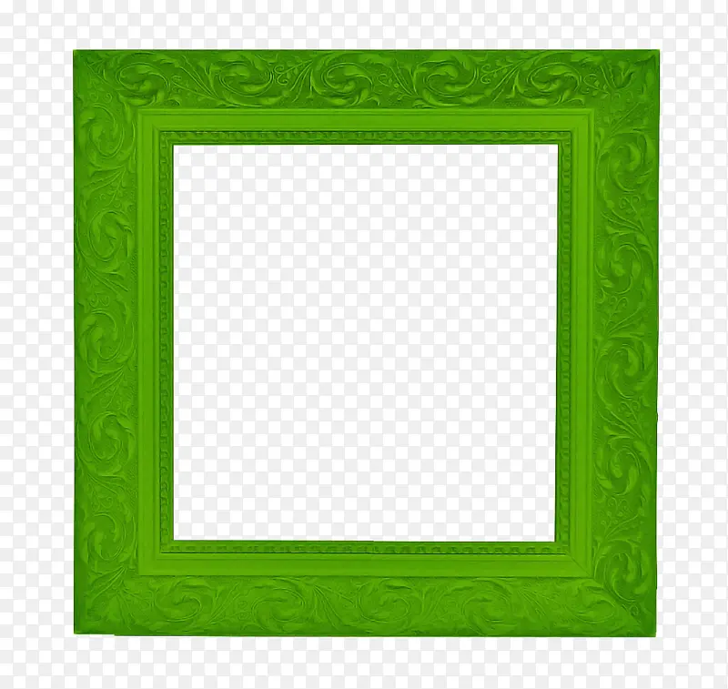 画框 绿色 矩形