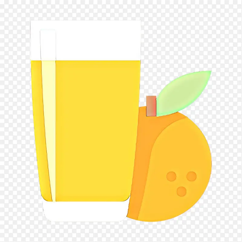 卡通 橙汁 黄色