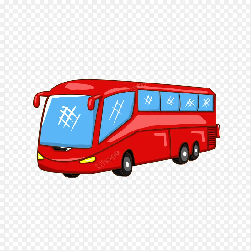 公交车 交通工具 卡通