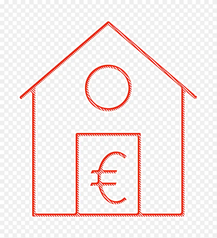 货币图标 欧元图标 住宅图标