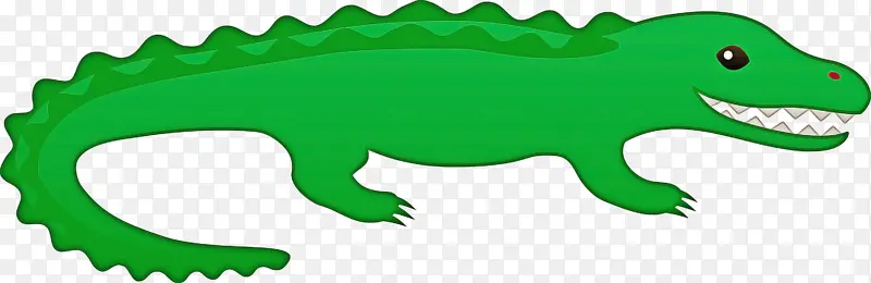 绿色 鳄鱼 动物形象