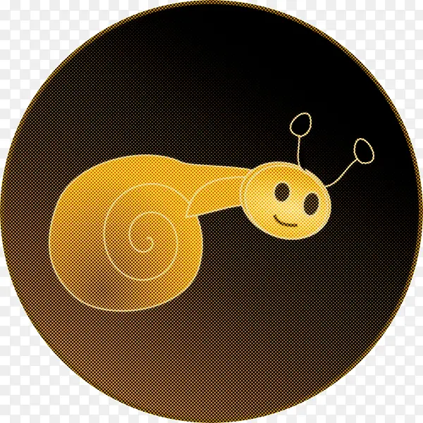 黄色 蜗牛 盘子