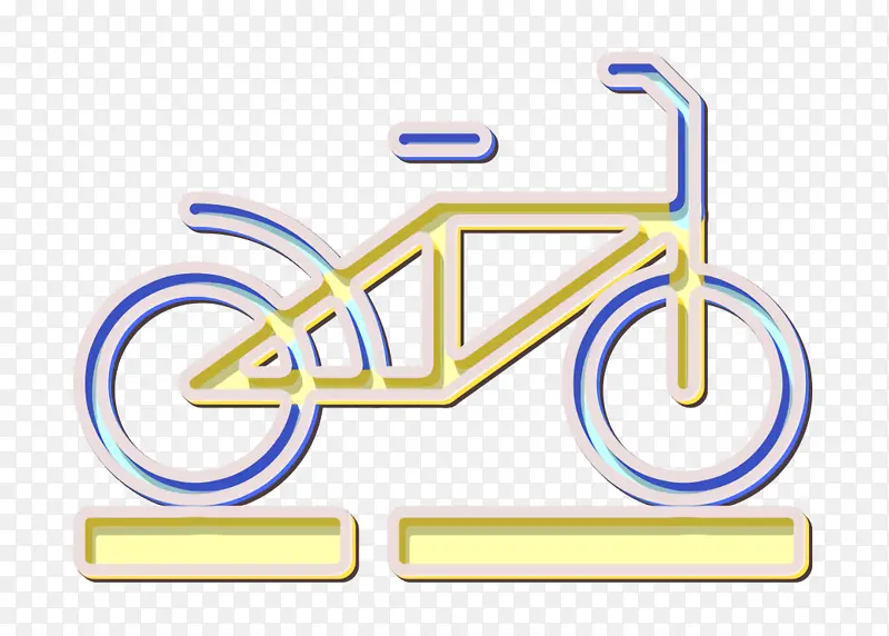 自行车图标 假日图标 文字