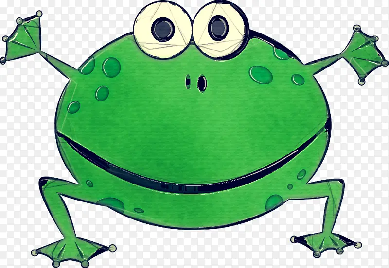 绿色 卡通 青蛙