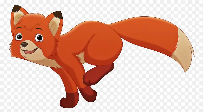 橙色 卡通 红狐