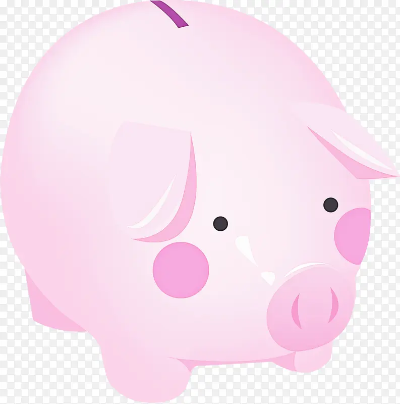 粉色 口鼻 小猪存钱罐