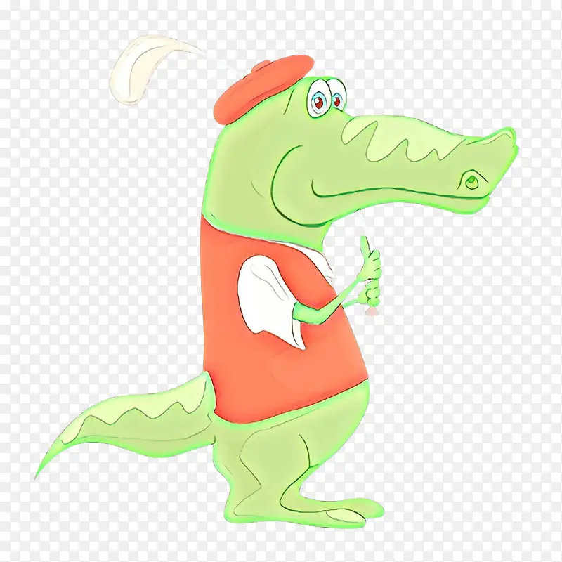 卡通 鳄鱼 绿色