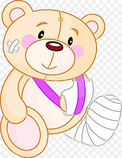 泰迪熊 卡通 粉色