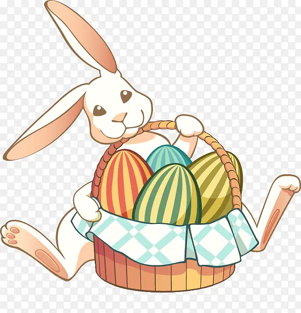 复活节彩蛋 复活节兔子 兔子和野兔
