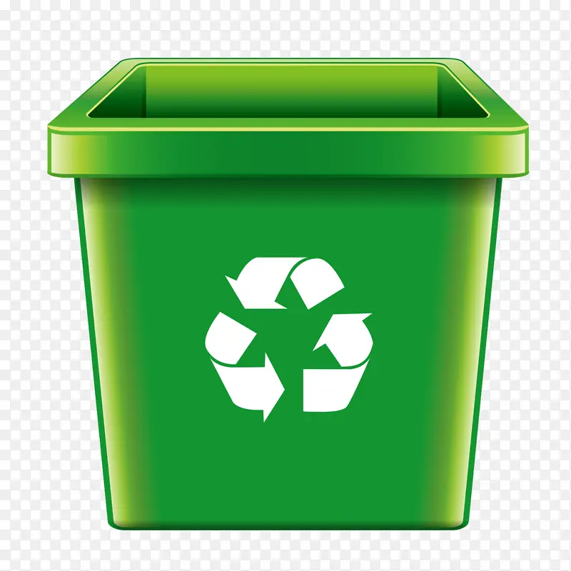 绿色 回收箱 废物容器