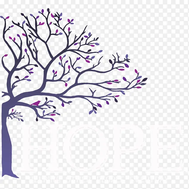 树枝 紫色 树