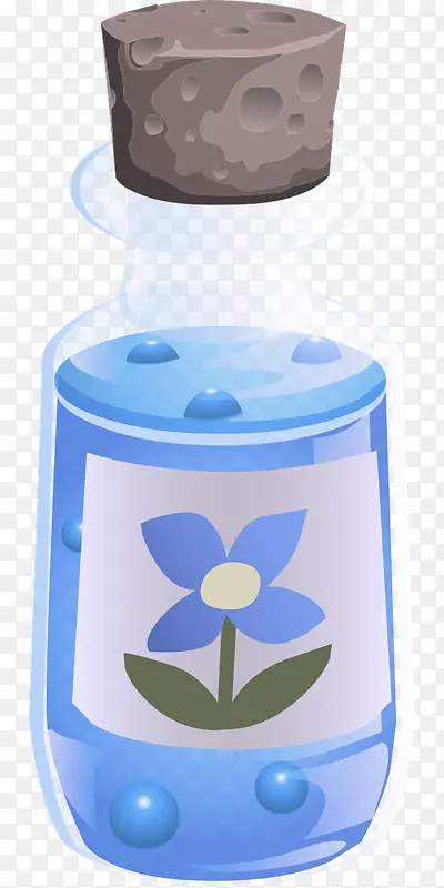 蓝色 水瓶 圆筒