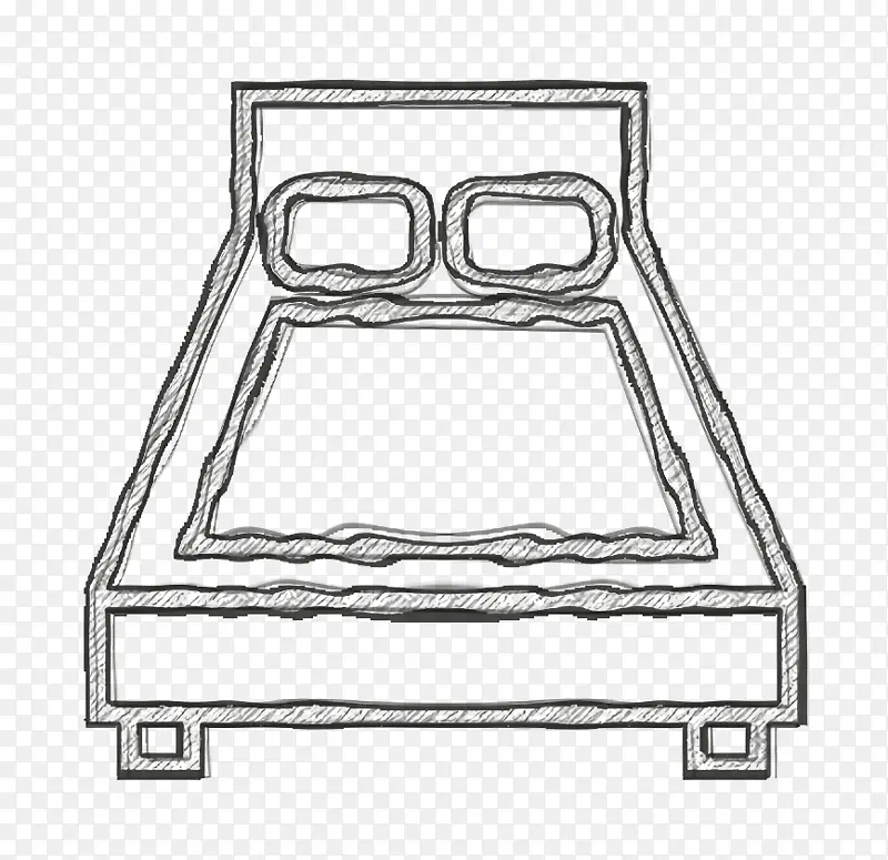 床图标 卧室图标 家具图标