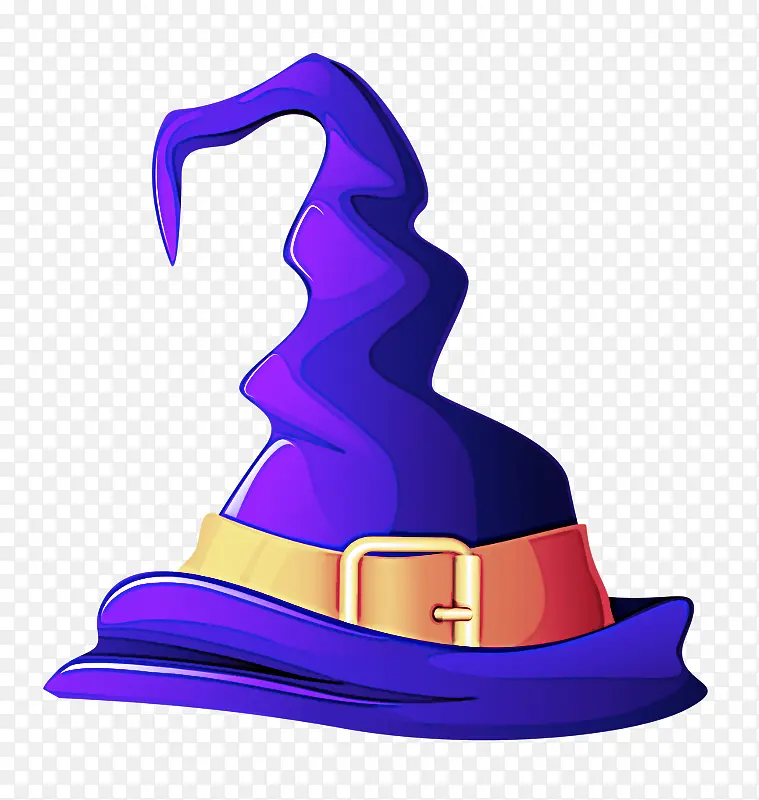 紫色 女巫帽 头饰