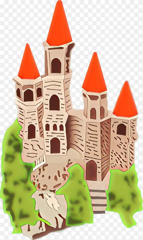 卡通 城堡 塔楼