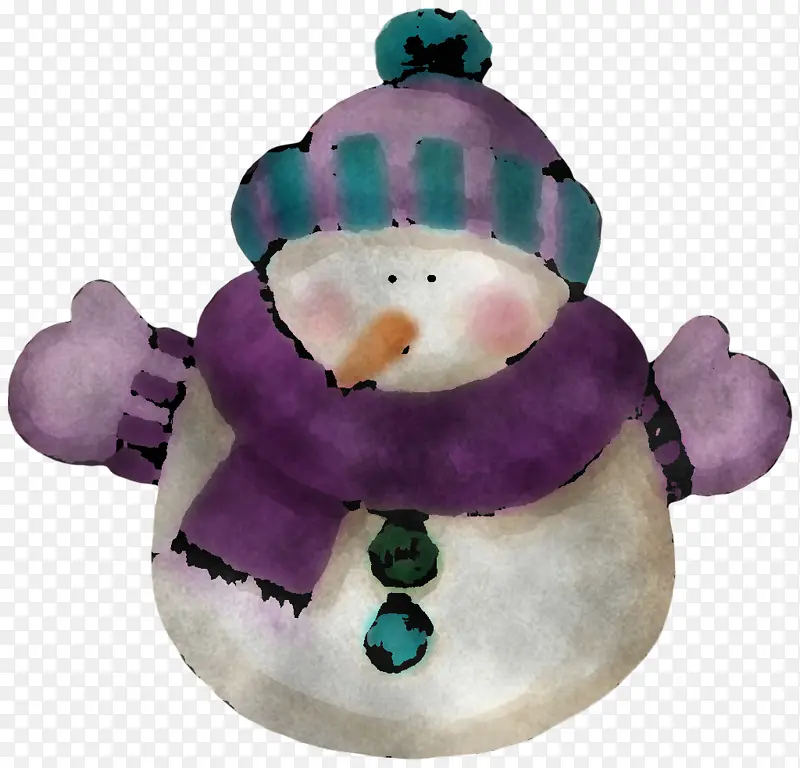 雪人紫色紫色紫色玩具小雕像