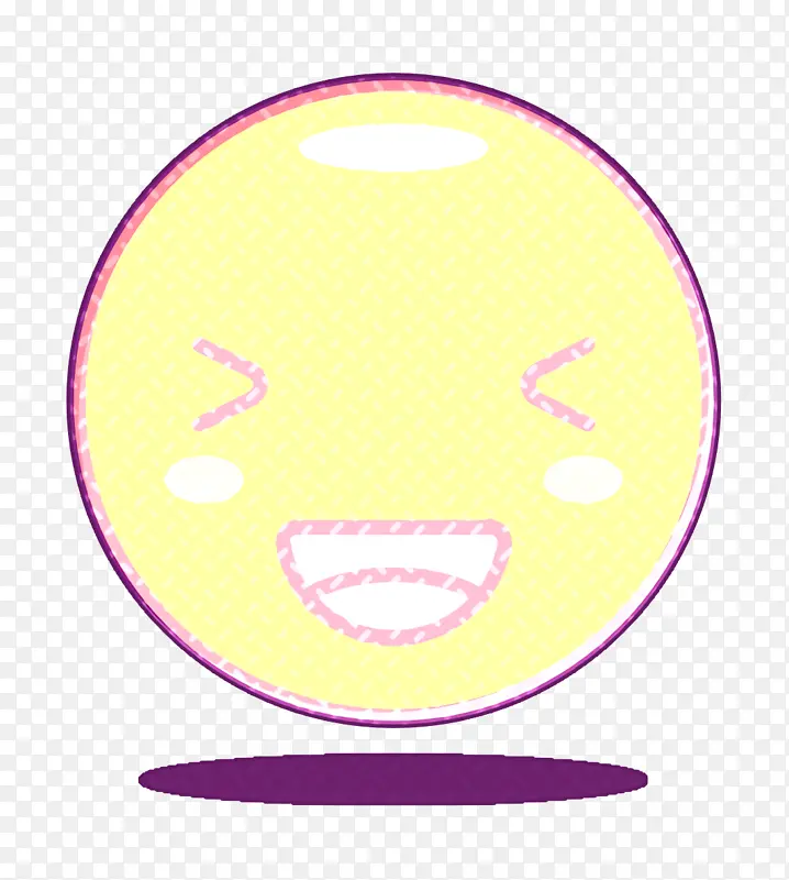人脸图标 咧嘴笑图标 紫色