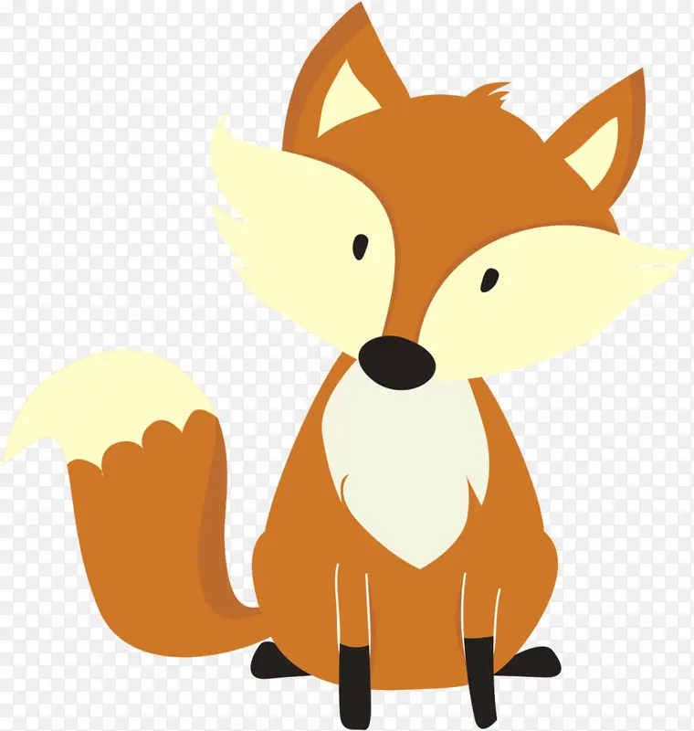 卡通 红狐 狐狸