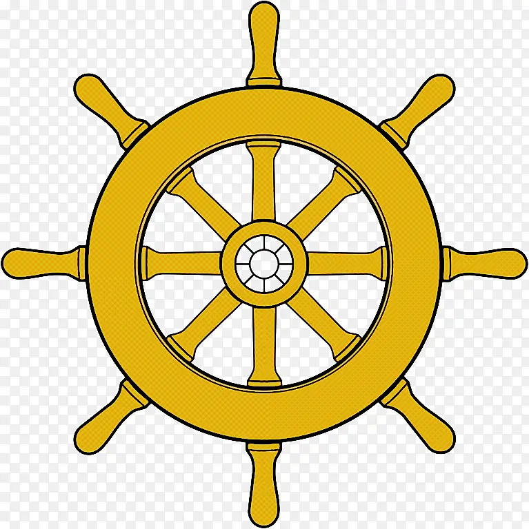 黄色 车轮 符号