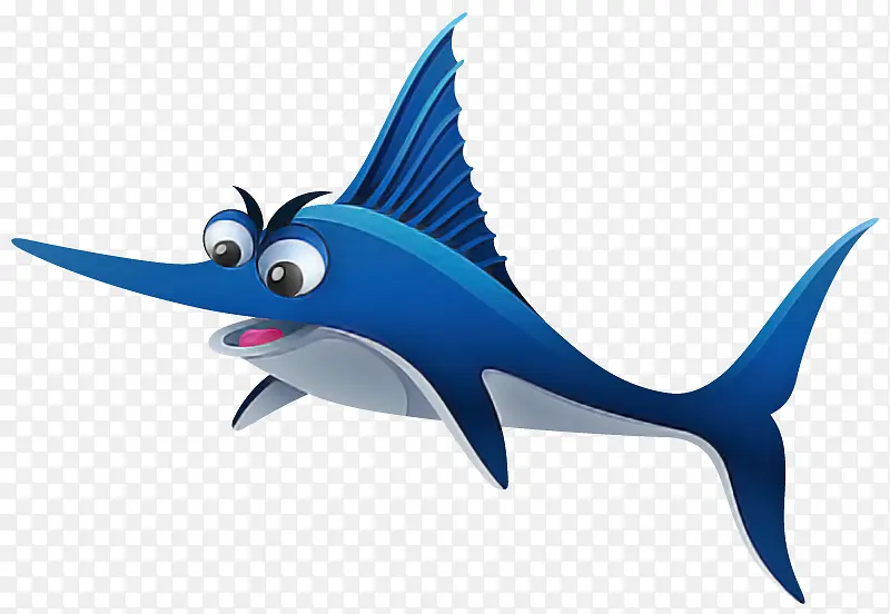 鱼 大西洋蓝马林鱼 鳍