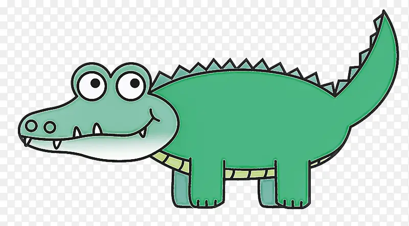 卡通 绿色 鳄鱼