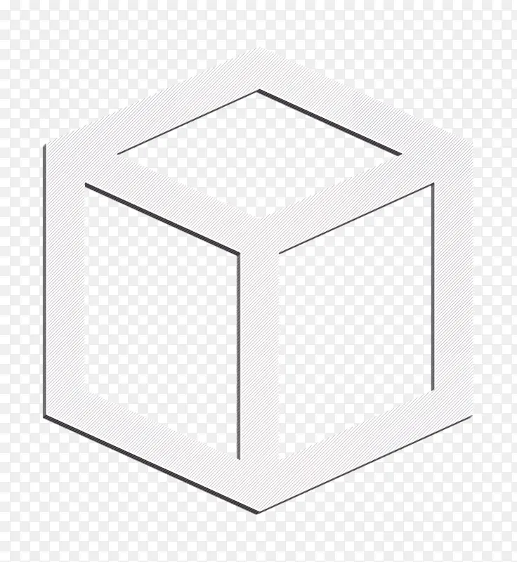 长方体图标 对称 方形