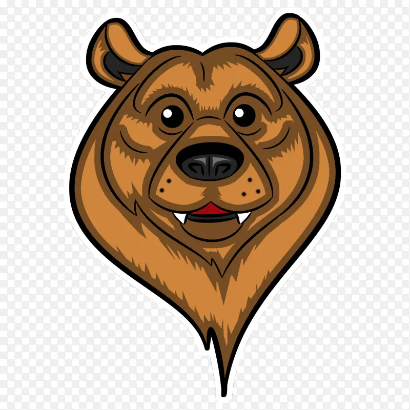 卡通 灰熊 棕熊