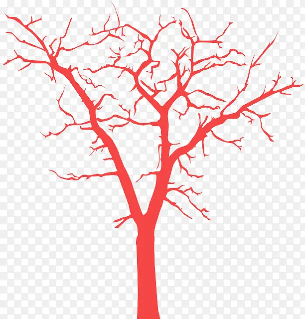 树枝 树 红色