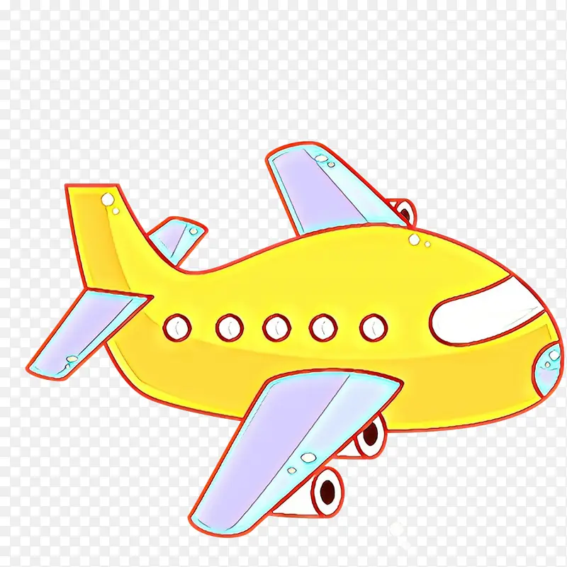 飞机 卡通 黄色