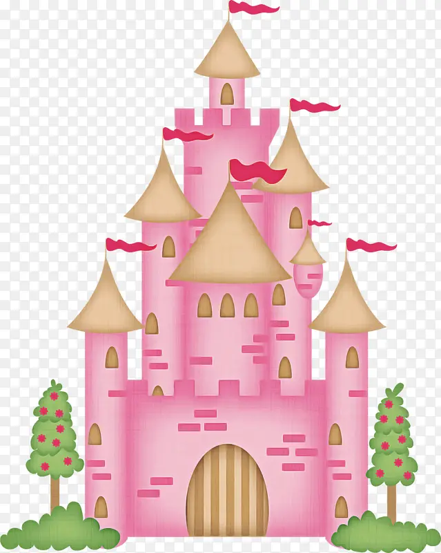 粉色 城堡 冷杉