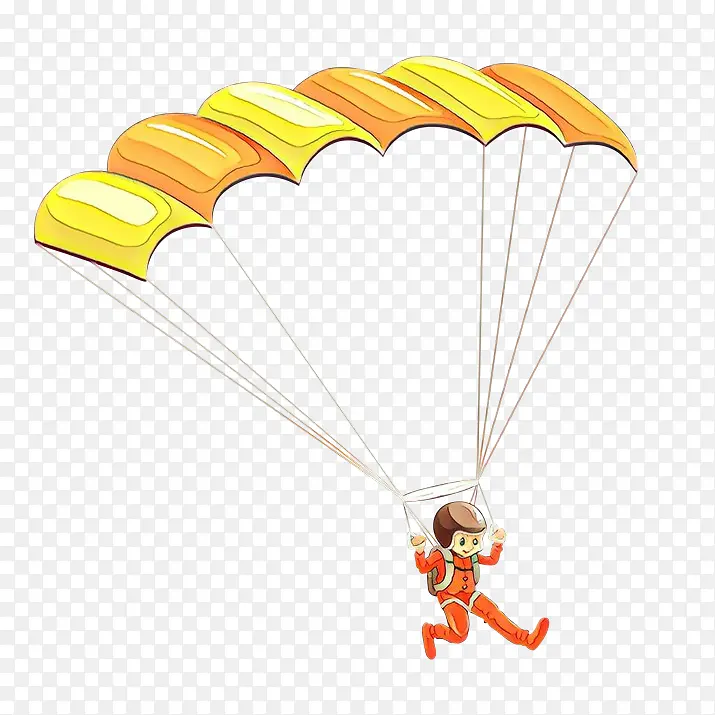 降落伞 黄色 空中运动