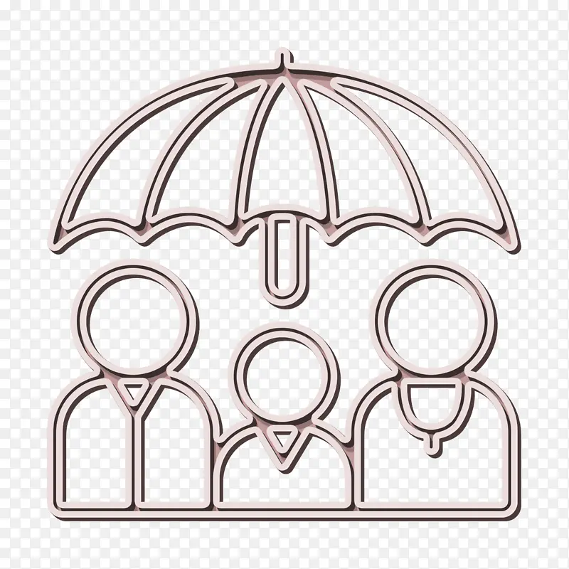 雨伞图标 保险图标 拱门