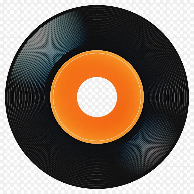 橙色 留声机唱片 圆圈