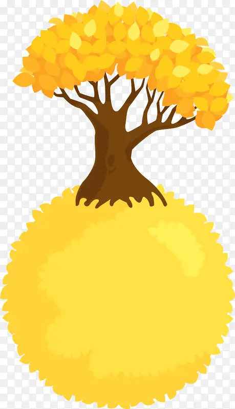 抽象树 黄色 树
