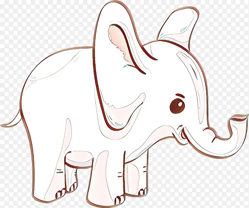 大象 线条艺术 卡通