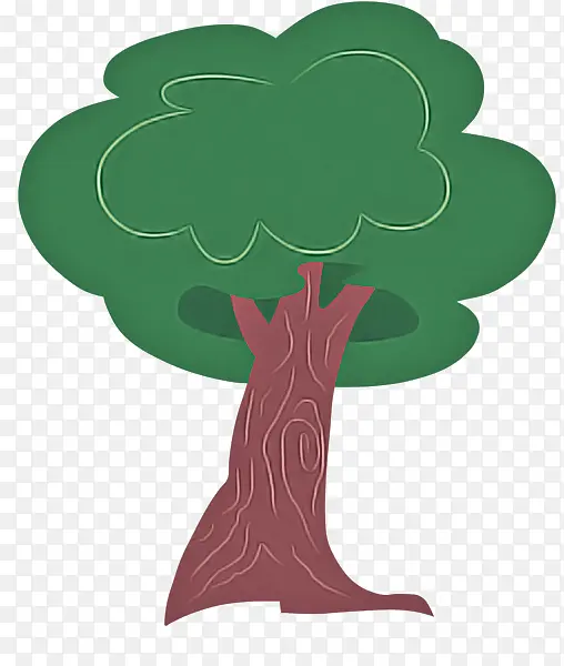 绿色 树木 卡通