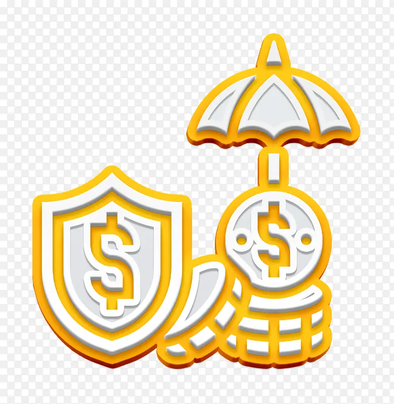雨伞图标 储蓄和投资图标 保险图标
