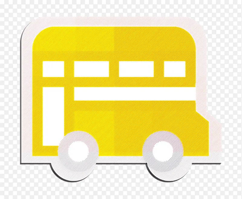 公交车图标 车辆和交通工具图标 黄色