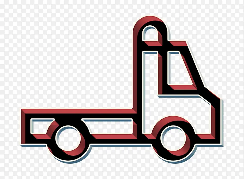 车辆和运输图标 拖车图标 卡车图标