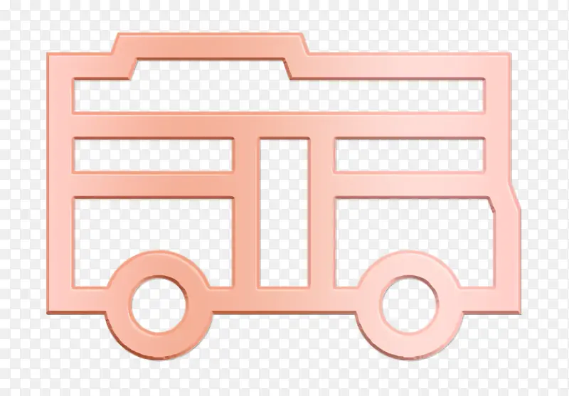 车辆和运输图标 公交车图标 粉色