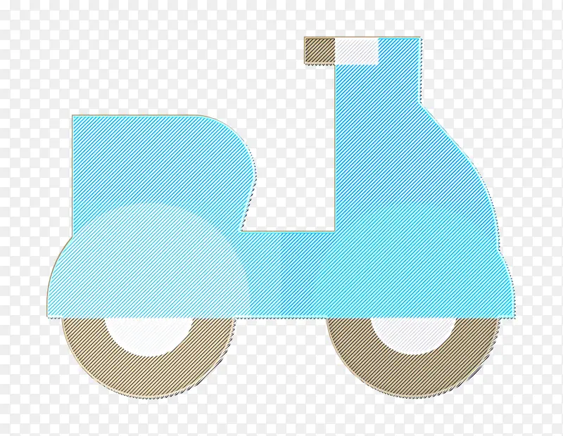 车辆和交通工具图标 摩托车图标 蓝色