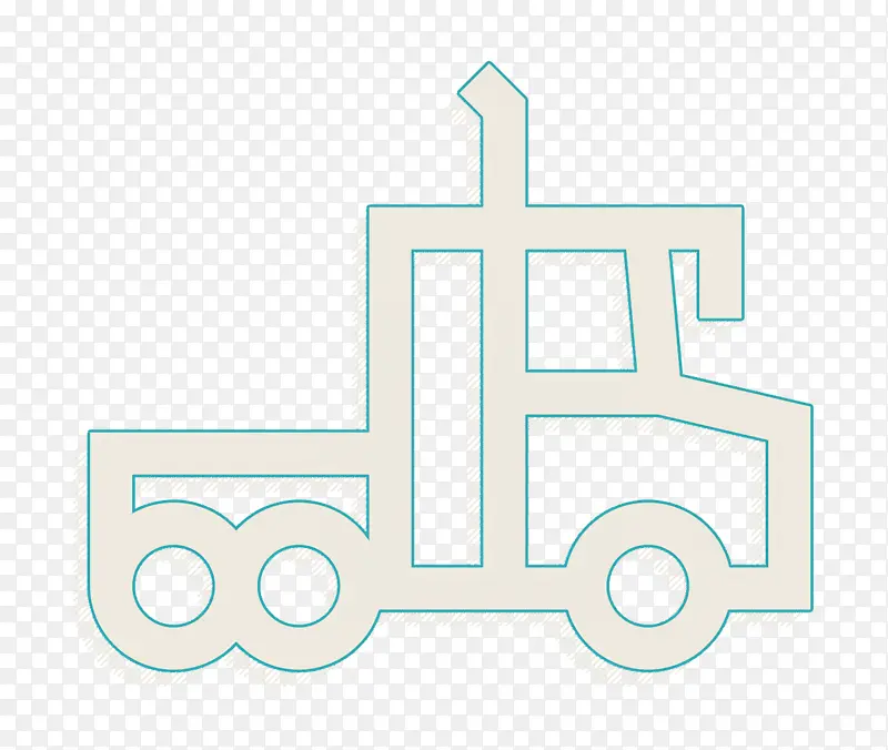 卡车图标 车辆和运输工具图标 文本