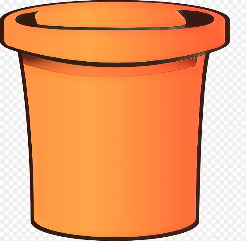 橙色 废物容器 圆筒