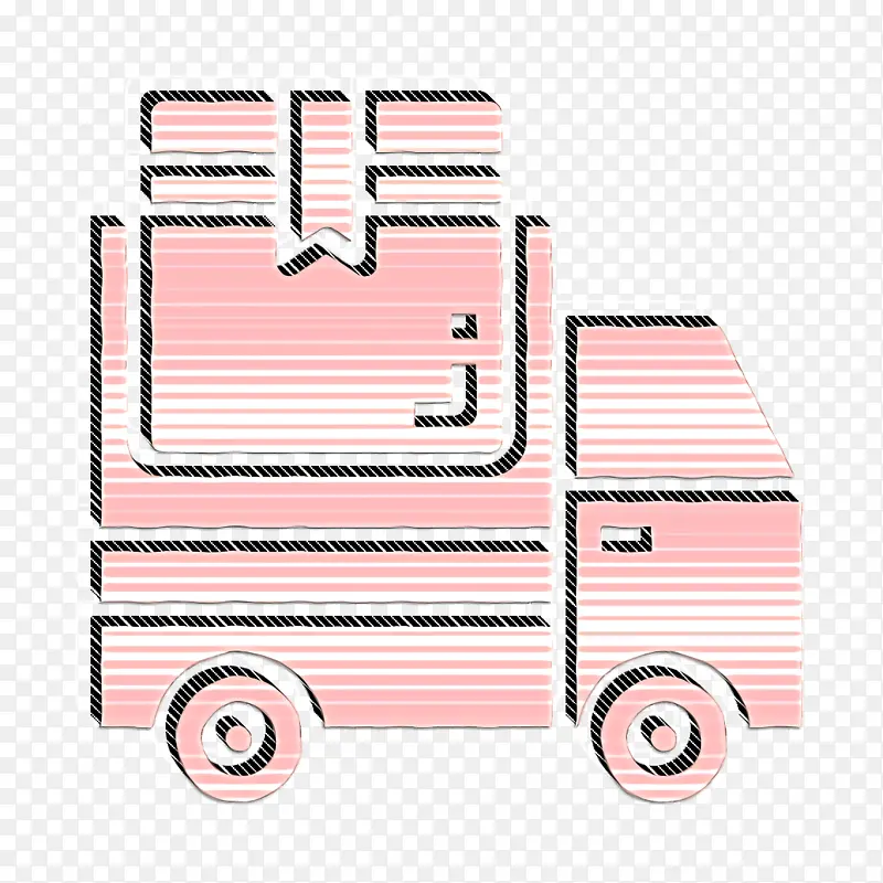 送货卡车图标 运输和送货图标 物流图标