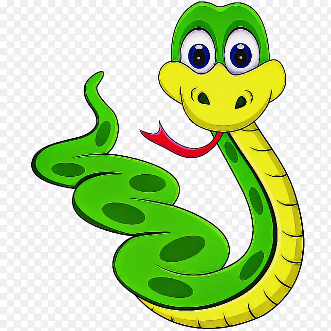 绿色 卡通 蛇